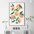 Sweet Peaches Fruit Pattern Wall Art