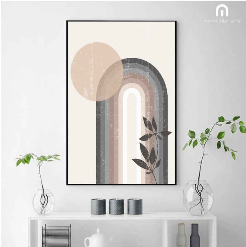 Geometric Minimalist Art Framed Wall deals Art-KL