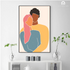 Tender Couple Silhouette Wall Art