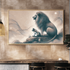 The Lion and His Cub Wall Art Print