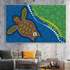 Turtle Dreaming – Journey to Shore - Aboriginal Canvas Wall Art