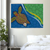 Turtle Dreaming – Journey to Shore - Aboriginal Canvas Wall Art Print Material