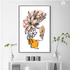 Umbrage Woman In Floral Line Wall Art