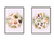 Vegetables & Pastries Food Wall Art Set of 2 | (Food Kitchen & Dining Room Wall Art Sets ) | Minimalist Arts