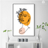 Verdure Woman In Floral Line Wall Art