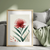 Waratah Bloom – Minimalist Australian Floral Canvas Wall Art Print Print Material