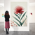 Waratah Bloom – Minimalist Australian Floral Canvas Wall Art Print Print Material