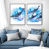 Water Coloured Dolphins Set of 2 Wall Arts