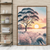 Winter Sundown - Hills Trees Wild Grass Canvas Wall Art Print Decor Print Material