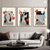 Women in Line Wall Art Set of 3 | (Line Living Room Wall Art Sets ) | Minimalist Arts