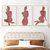 Allure Woman Silhouette Wall Art Set of 3 | (Silhouette Living Room Wall Art Sets ) | Minimalist Arts